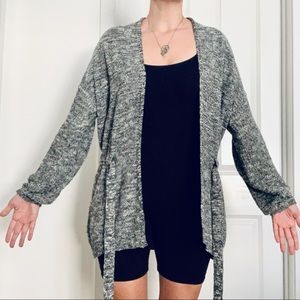 Cozy Comfy Open Drape Cardigan with Ties by EXP